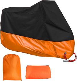 img 4 attached to Waterproof Motorcycle Cover For All Seasons - Dustproof, Durable, With Lock Holes - Fits Up To 116 Inches - Ideal For Harley Davidson, Honda, Suzuki, Yamaha And More