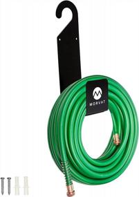 img 4 attached to Organize Your Garden With Morvat Premium Heavy-Duty Metal Hose Hanger, Holds Up To 150 Ft Hose