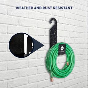 img 1 attached to Organize Your Garden With Morvat Premium Heavy-Duty Metal Hose Hanger, Holds Up To 150 Ft Hose