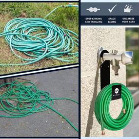 img 3 attached to Organize Your Garden With Morvat Premium Heavy-Duty Metal Hose Hanger, Holds Up To 150 Ft Hose