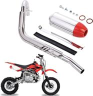 high performance exhaust muffler silencer pipe assembly compatible with hon da crf50 xr50 70cc 110cc 125cc ssr sr110 rocketa taotao db14 db10 xpro db-x20 sdg coolster pit dirt bike motocross (r013r) логотип