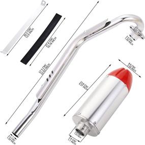 img 1 attached to High Performance Exhaust Muffler Silencer Pipe Assembly Compatible With Hon Da CRF50 XR50 70Cc 110Cc 125Cc SSR SR110 Rocketa Taotao DB14 DB10 Xpro Db-X20 SDG Coolster Pit Dirt Bike Motocross (R013R)