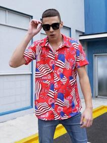 img 2 attached to Men'S Summer Hawaiian Shirt With 3D Print, Short Sleeve Button Down, Aloha Dress Shirts For Casual Wear With Graphic Design By Fanient
