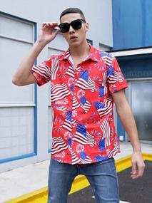 img 3 attached to Men'S Summer Hawaiian Shirt With 3D Print, Short Sleeve Button Down, Aloha Dress Shirts For Casual Wear With Graphic Design By Fanient