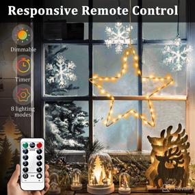 img 3 attached to 🌟 Enhance Your Christmas Decorating with 3 Pack Christmas Window Star Lights: 45 LED Star Lights Battery Operated with 8 Lighting Modes and Remote Control for Xmas Home Party Garden Patio Porch Indoor Outdoor Decor (Warm White)