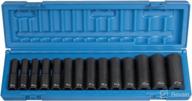 🔧 14-piece grey pneumatic corp 1412md metric deep length set, 1/2'' drive логотип