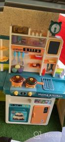 img 6 attached to Развейте фантазию вашего ребенка с помощью игрового набора DeAO My Happy Little Chef Kitchen - 80 предметов для притворной игры и реалистичные элементы в розовом цвете.