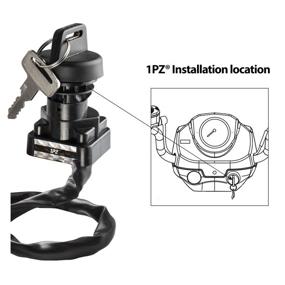 img 1 attached to 🔑 High-Quality 1PZ LZ4-K01 Ignition Key Switch for SUZUKI LT-Z400 Quadsport LTZ400 LTZ400Z (2003-2007), LTF500F (1998-2002), LTA500F (2000-2001), LTZ250 QUADSPORT (2004-2009), LTZ250 OZARK (2002-2009)