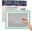 ultra-thin rechargeable led light pad a4 - perfect for cricut vinyl, weeding tool, drawing crafting & htv tracing! logo