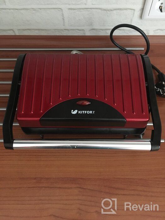 img 1 attached to Sandwich maker Kitfort KT-1609 Panini Maker, red review by Dorota Muzyka ᠌