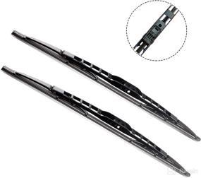 img 4 attached to 🌧️ OEM QUALITY 22" + 22" Premium All-Season Metal Frame Wiper Blades - Durable, Stable, and Quiet (Set of 2)