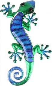 img 4 attached to Add The Perfect Touch To Your Outdoor Space With LIFFY Metal Gecko Wall Art - Glass & Metal Lizard Decor - Ideal Gift For Garden Enthusiasts!