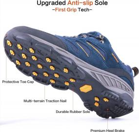 img 1 attached to Breathable Hiking Shoes For Men With Anti-Slip Support, Lightweight Design, Soft Cushioning, Tear-Resistant Material, And Lace-Up Closure - Perfect For Outdoor Trekking And Walking