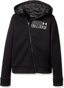 img 3 attached to Stylish and Warm: Under Armour Girls Fleece Hoodie for Active Girls' Clothing