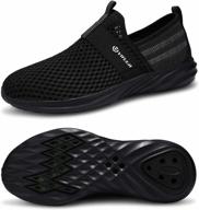 aqua barefoot water shoes for men & women - athletic sports shoes for beach, surf, walking, kayaking & boating pool. логотип