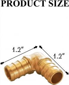 img 3 attached to 10 Pack Of Hourleey 1/2 Inch PEX 90 Degree Lead Free Brass Barb Crimp Elbow Fittings