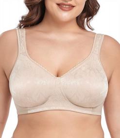 img 4 attached to Wirarpa Women'S Bras Wireless Full Coverage Plus Size Minimizer Non Padded Comfort Soft Bra Multipack