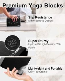 img 1 attached to Yoga Essentials Set: 2 Tumaz Blocks - High Density EVA Foam Or Non-Slip Cork Blocks + Premium 8F Yoga Strap & Ebook, For Optimal Support And Comfort During Practice