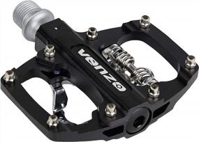 img 4 attached to Shimano SPD Mountain Bike Bicycle Sealed Clipless Pedals - Venzo Dual Function Platform Multi-Use Compatible - Touring, Road, Trekking Bikes