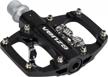 shimano spd mountain bike bicycle sealed clipless pedals - venzo dual function platform multi-use compatible - touring, road, trekking bikes logo