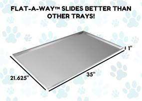 img 3 attached to 🐾 Durable and Leakproof Red Hound Auto Metal Replacement Tray for Dog Crate: Chew Proof Kennel Cage Pan Liner