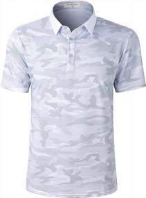 img 4 attached to Derminpro Men’S Camo Golf Shirts Moisture Wicking Short/Long Sleeve Dry Fit Golf Polos