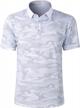 derminpro men’s camo golf shirts moisture wicking short/long sleeve dry fit golf polos logo