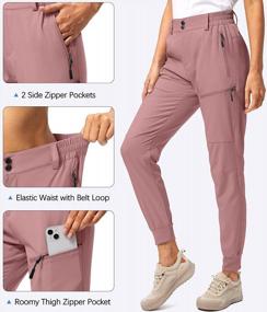 img 2 attached to Stylish And Functional: Pudolla Women'S Lightweight Golf Joggers With Waterproof, Zippered Pockets - Perfect For Travel, Hiking, And Camping!