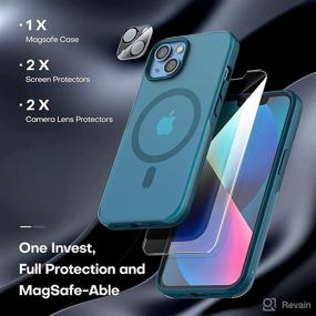 img 2 attached to 📱 TAURI Magnetic Case for iPhone 13 - Military Grade Drop Protection with Screen and Camera Protectors - Blue