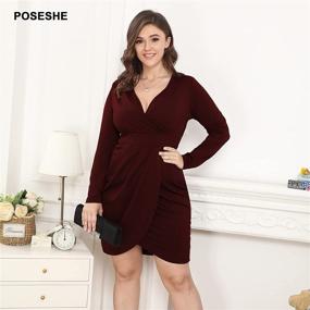 img 1 attached to POSESHE Womens Winter Dresses Bodycon Women's Clothing at Dresses