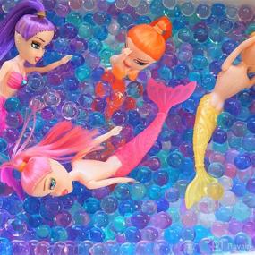 img 3 attached to 🧜 Dew Drops Mermaid Lagoon Tactile Sensory Toy Bin Kit - Includes 4 Mermaid Toy Dolls and Ocean Water Beads