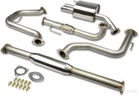 img 2 attached to 🚗 DNA Motoring Stainless Steel Catback Exhaust System for SAAB 9306