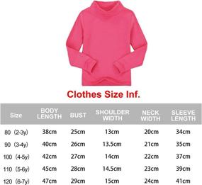 img 2 attached to Toddler Sleeve T Shirt Turtleneck Sweatshirts Girls' Clothing - Tops, Tees & Blouses