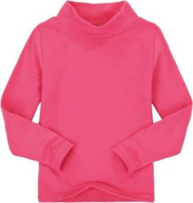 img 4 attached to Toddler Sleeve T Shirt Turtleneck Sweatshirts Girls' Clothing - Tops, Tees & Blouses