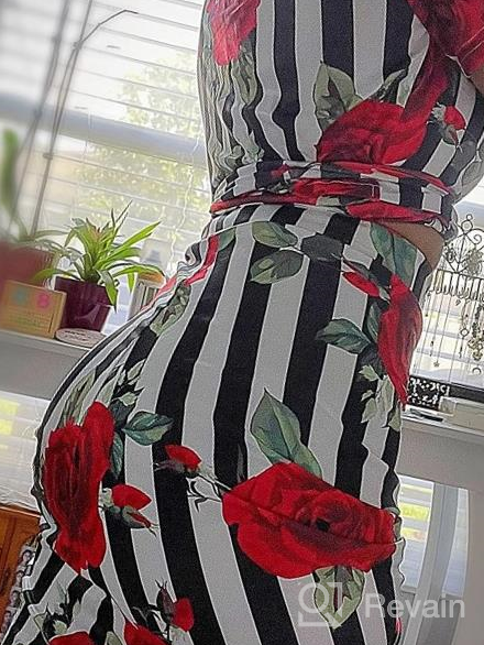 img 1 attached to Women'S Summer Floral Print Maxi Dress - Deep V Neckline Split Design review by Michael Rodas