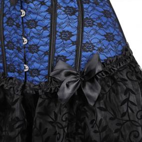 img 1 attached to Flaunt Your Curves With The Elegant Women'S Floral Black Lace Corset