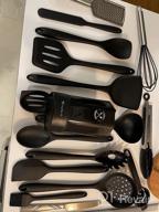 img 1 attached to 🍳 16-Piece Gray Silicone Kitchen Utensils Set by Deedro - Heat Resistant Cooking Tools with Holder, Nonstick Spatula Kitchen Gadgets for Baking & Cooking review by Jason Matthews