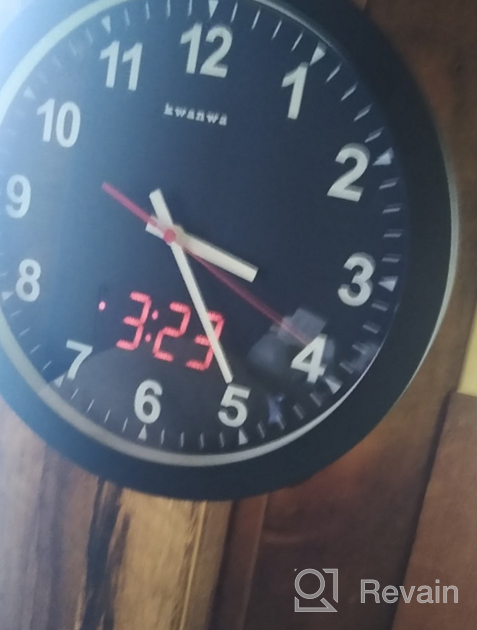 img 1 attached to 12" Metal Quartz LED Wall Clock W/ Light Sensor, Adjustable Brightness & Silent Sweep Second Hand review by Ricardo Anderson