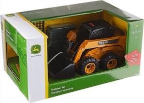 img 1 attached to Yellow TOMY John Deere Big Farm Skid Steer Toy Set - Interactive With Lights And Sounds