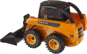img 3 attached to Yellow TOMY John Deere Big Farm Skid Steer Toy Set - Interactive With Lights And Sounds