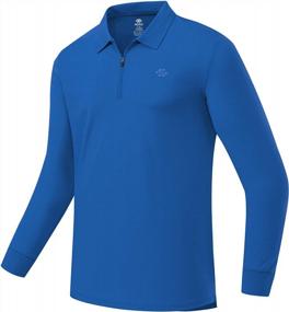 img 4 attached to Stay Comfortable And Stylish On The Course With JINSHI Men'S Long Sleeve Golf Polo Shirts