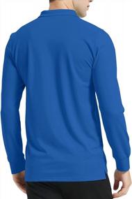 img 1 attached to Stay Comfortable And Stylish On The Course With JINSHI Men'S Long Sleeve Golf Polo Shirts