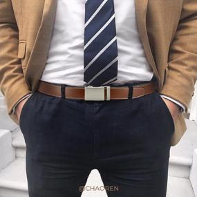 img 3 attached to Experience Ultimate Comfort And Style With CHAOREN Ratchet Belts For Men - Perfect Fit Leather Belts For Dress Pants