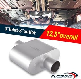 img 1 attached to 🚗 Universal Performance Automotive Exhaust Muffler FH430109 - Floshine Single Chamber 3" Inlet/Outlet