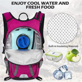 img 3 attached to 🎒 MIRACOL Hydration Pack Water Backpack with 2L Water Bladder - Insulated Hydration Backpack for Men, Women, and Kids - Ideal for Hiking, Running, Biking, Cycling, Rave, Skiing, Festival, and MTB Riding