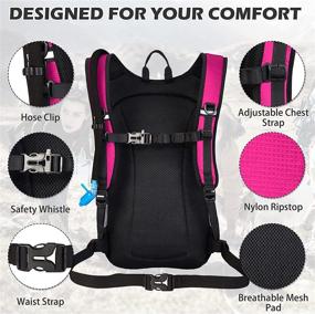 img 2 attached to 🎒 MIRACOL Hydration Pack Water Backpack with 2L Water Bladder - Insulated Hydration Backpack for Men, Women, and Kids - Ideal for Hiking, Running, Biking, Cycling, Rave, Skiing, Festival, and MTB Riding