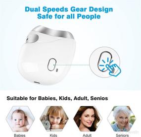 img 1 attached to 💅 Rechale Electric Nail Clipper: 2-in-1 Fingernail File with Dual Speed Gear for Babies, Kids, Elders, and Adults