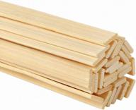pllieay 100 шт. бамбуковые палочки деревянные удлиненные палочки для рукоделия (длина 15,7 дюйма × ширина 3/8 дюйма) логотип