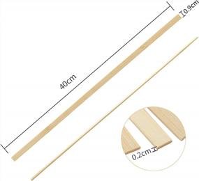 img 3 attached to Pllieay 100 шт. бамбуковые палочки деревянные удлиненные палочки для рукоделия (длина 15,7 дюйма × ширина 3/8 дюйма)