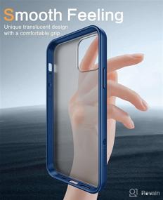 img 3 attached to 📱 Humixx Silky Touch iPhone 12 Pro Max Case – Military Grade Drop Test, Translucent Hard Case with Rubber Bumper, Excellent Grip – Blue, 6.7-inch